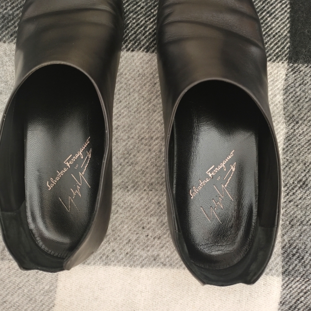 Ferragamo for Yohji Yamamoto Black Loafers